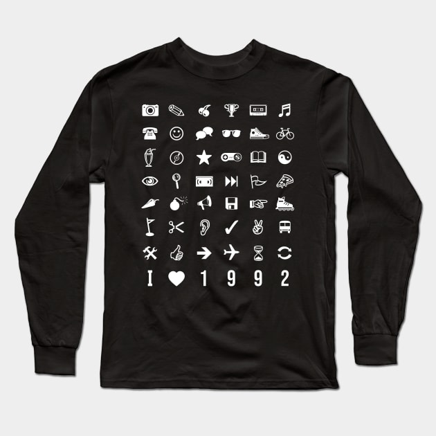 I Love 1992 B&W Long Sleeve T-Shirt by marieltoigo